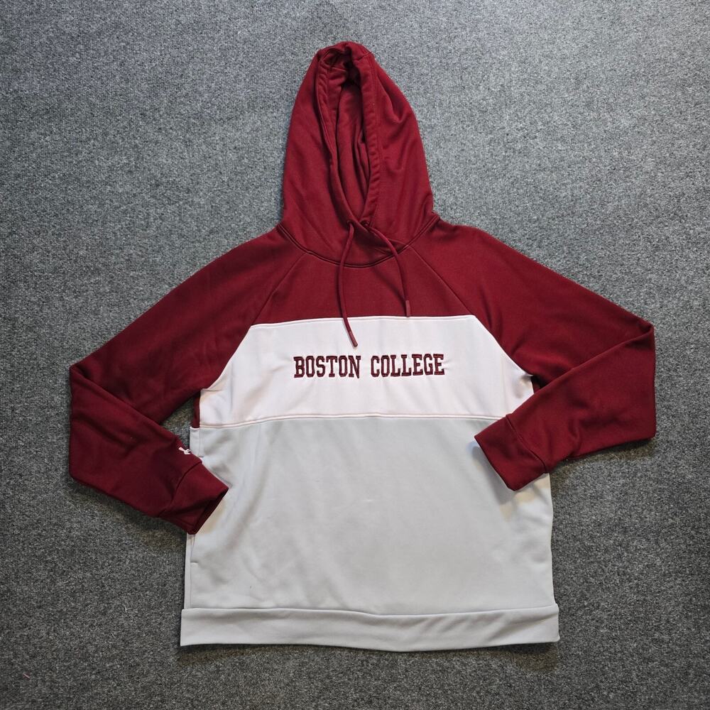 Under Armour Sweatshirt Womens Size Large Red Boston College BC Hoodie Capsule